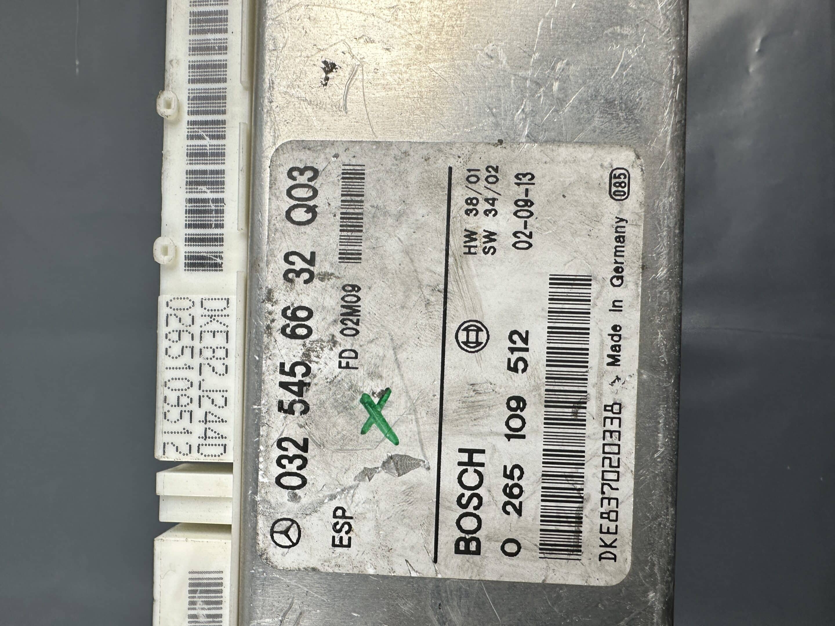 0325456632 Mercedes-Benz W211 ESP ABS ECU Control Module 0265109512