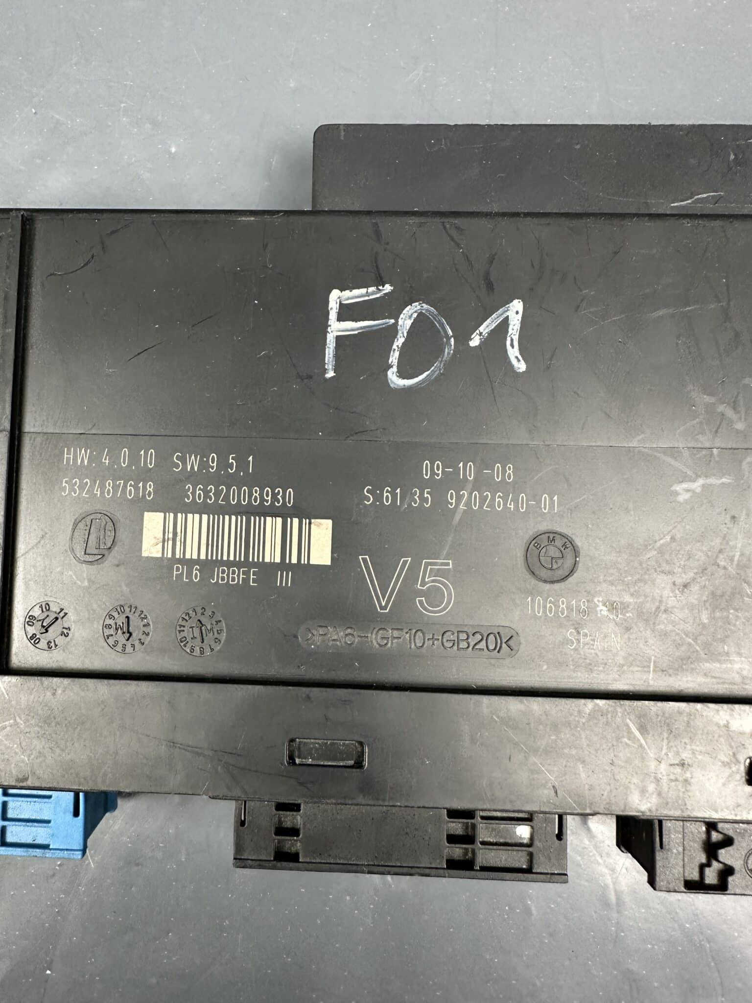 9202640-01 BMW F01 F10 V5 PL6 JBE JBBFE III Junction Box Module