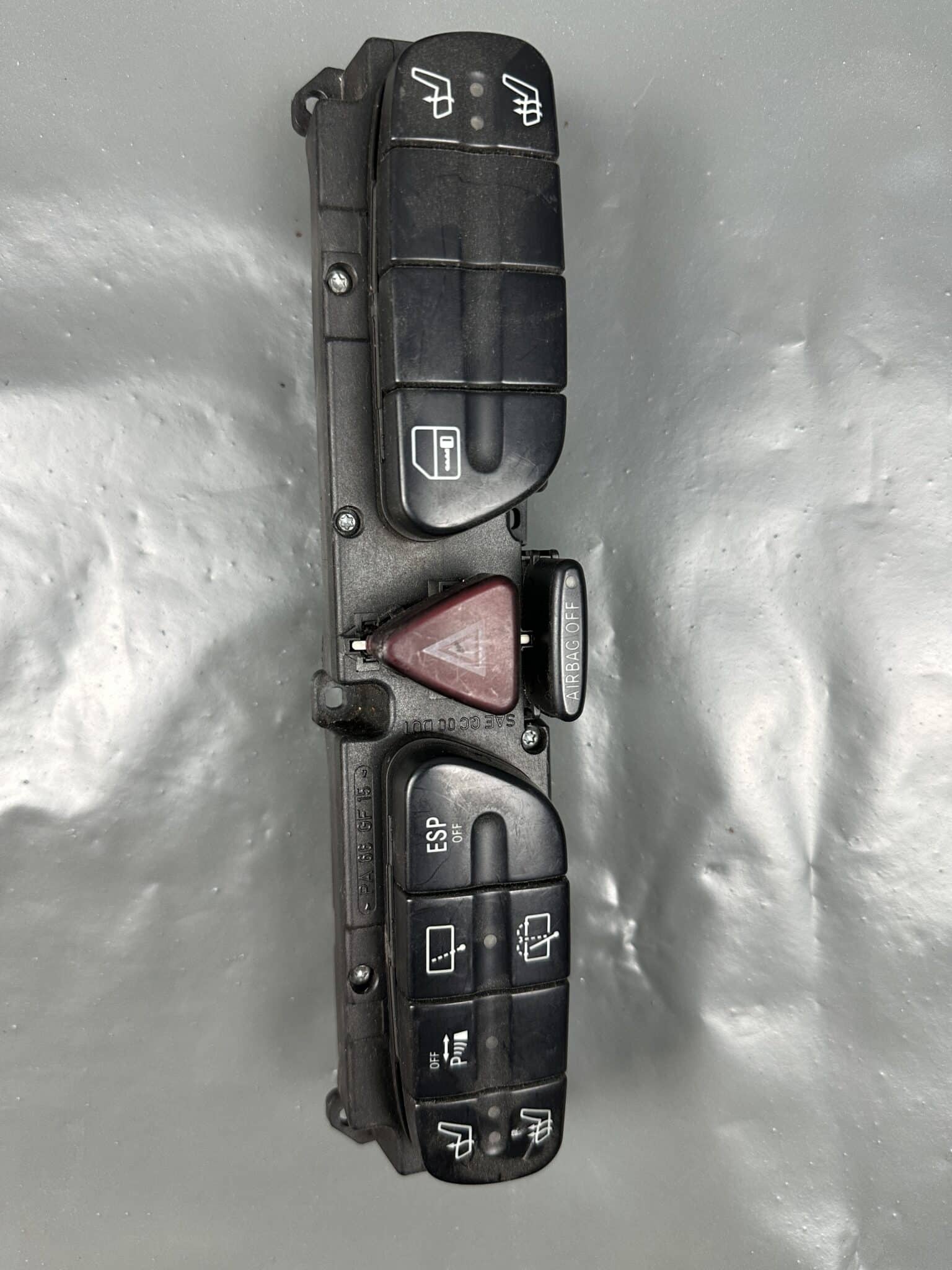 A2038218758 / 2038218758 Mercedes W203 S203 Hazard ESP Heated Seat Central Switch Panel