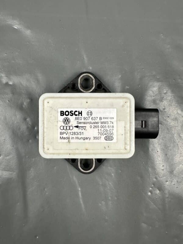 8E0907637B / 0265005618 Audi A4 B7 RS4 A6 C6 RS6 R8 Bosch MM3.7k ESP Yaw Rate Sensor – OEM Used & Tested