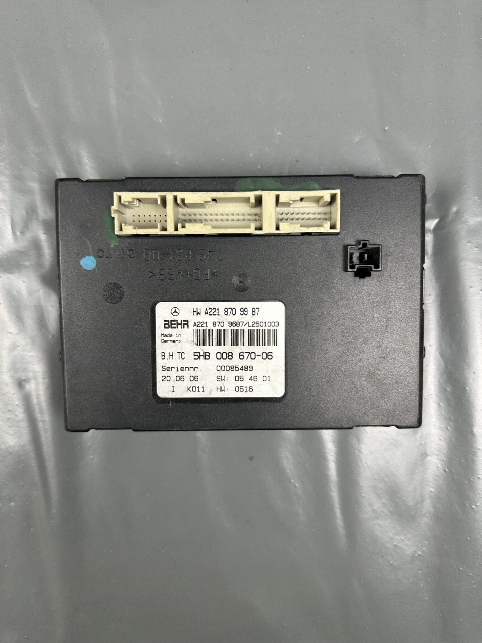 A2218709987 Mercedes W221 C216 Seat Climate Control Module OEM Used & Tested
