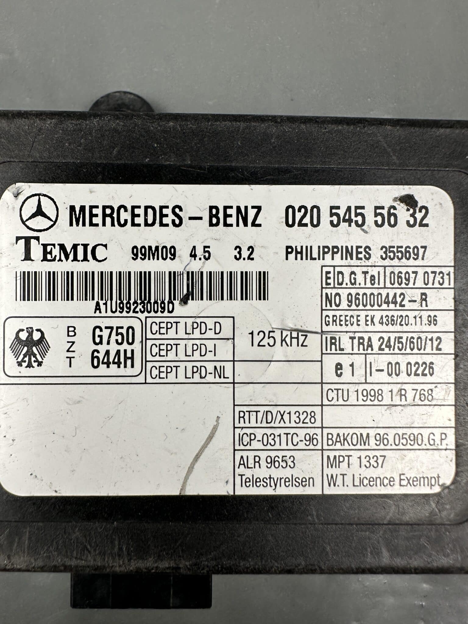 0205455632 Mercedes W202 W210 Vito Immobilizer Module – OEM Used & Tested