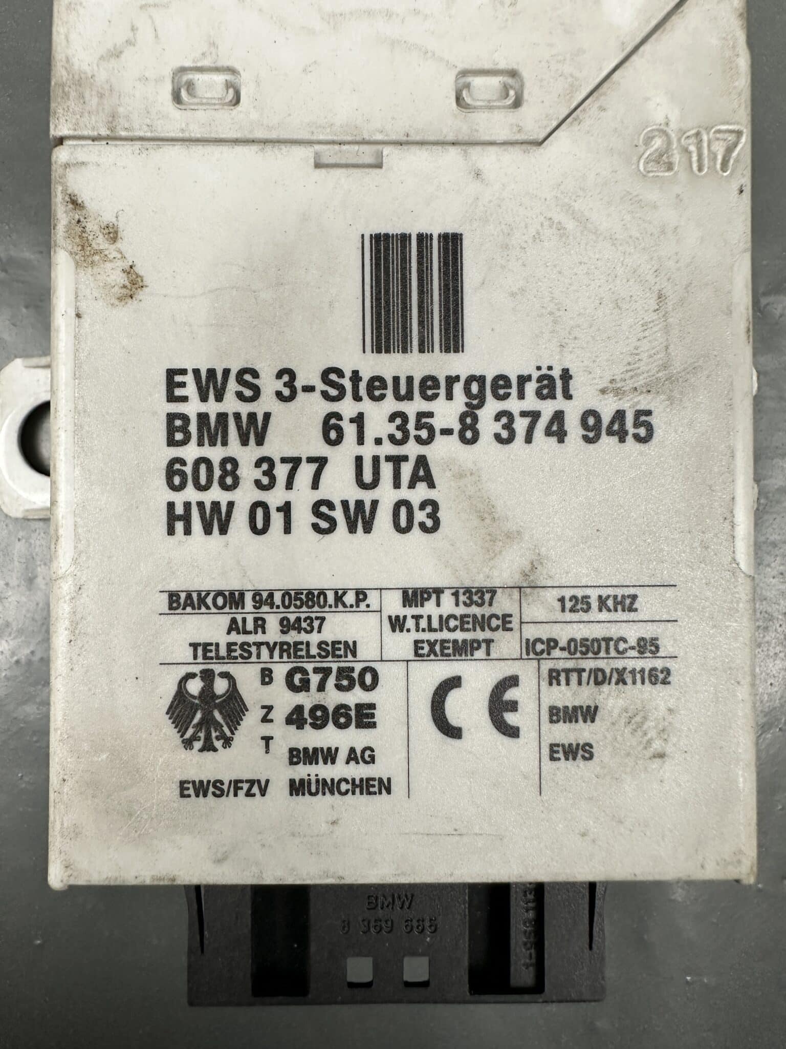 8374945 BMW E39 Moduł Sterowania Immobiliserem EWS 3 – Oryginalny Używany i Testowany