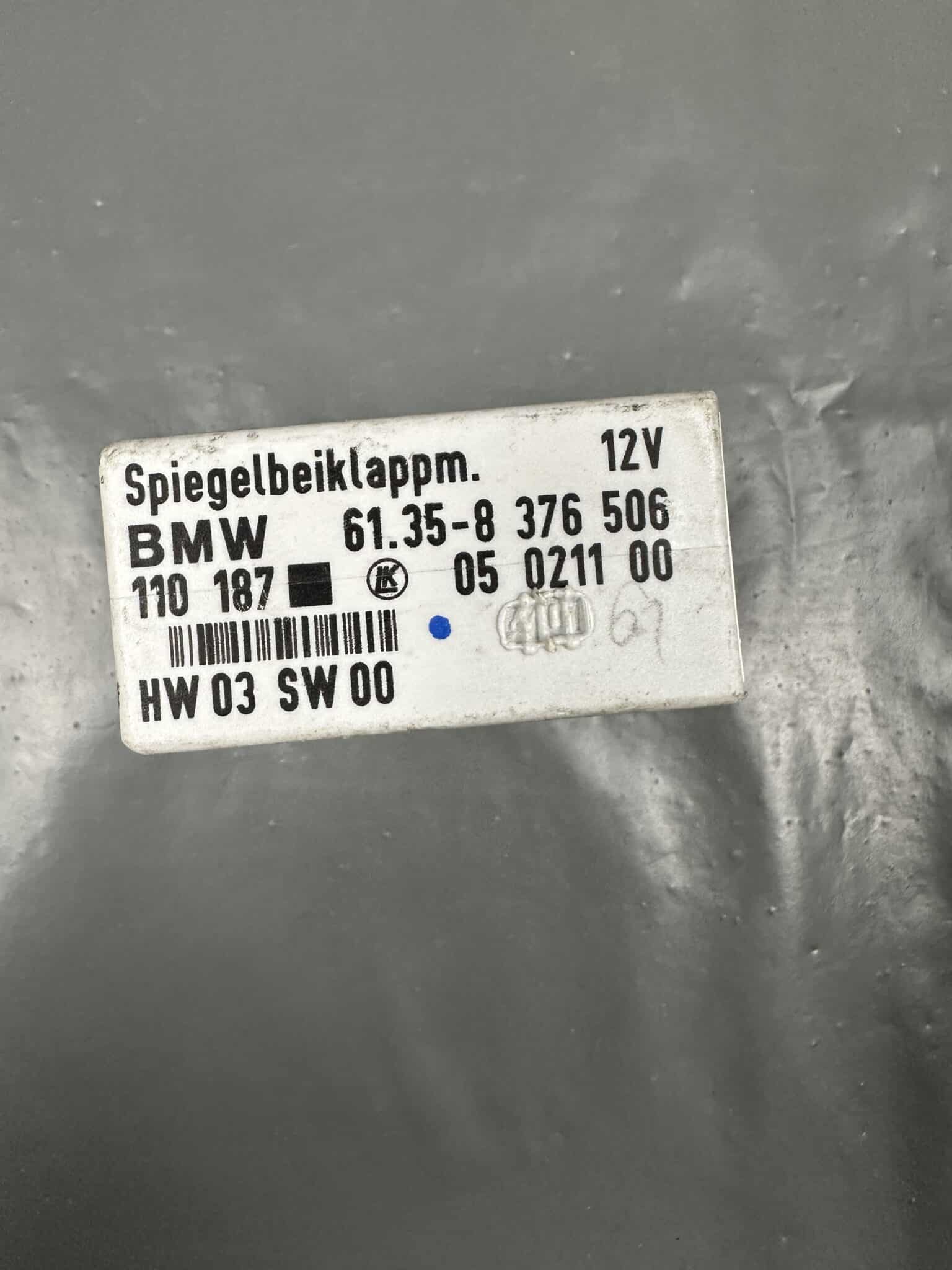 8376506 BMW E46 Mini R50 Outside Mirror Fold-In Module – OEM Used & Tested