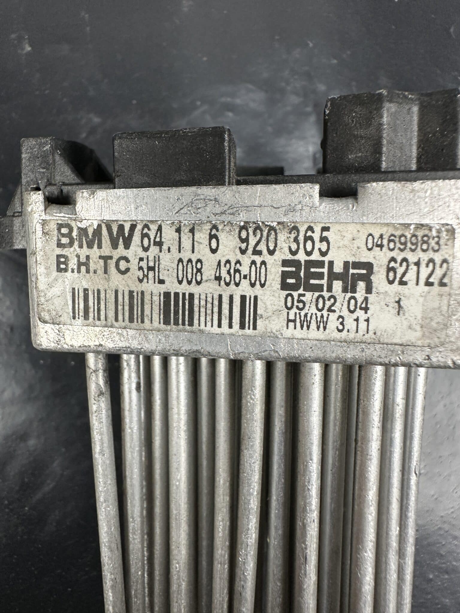 64.11-6920365 BMW E46 X3 Résistance d'étage final de ventilateur OEM Utilisé et Testé