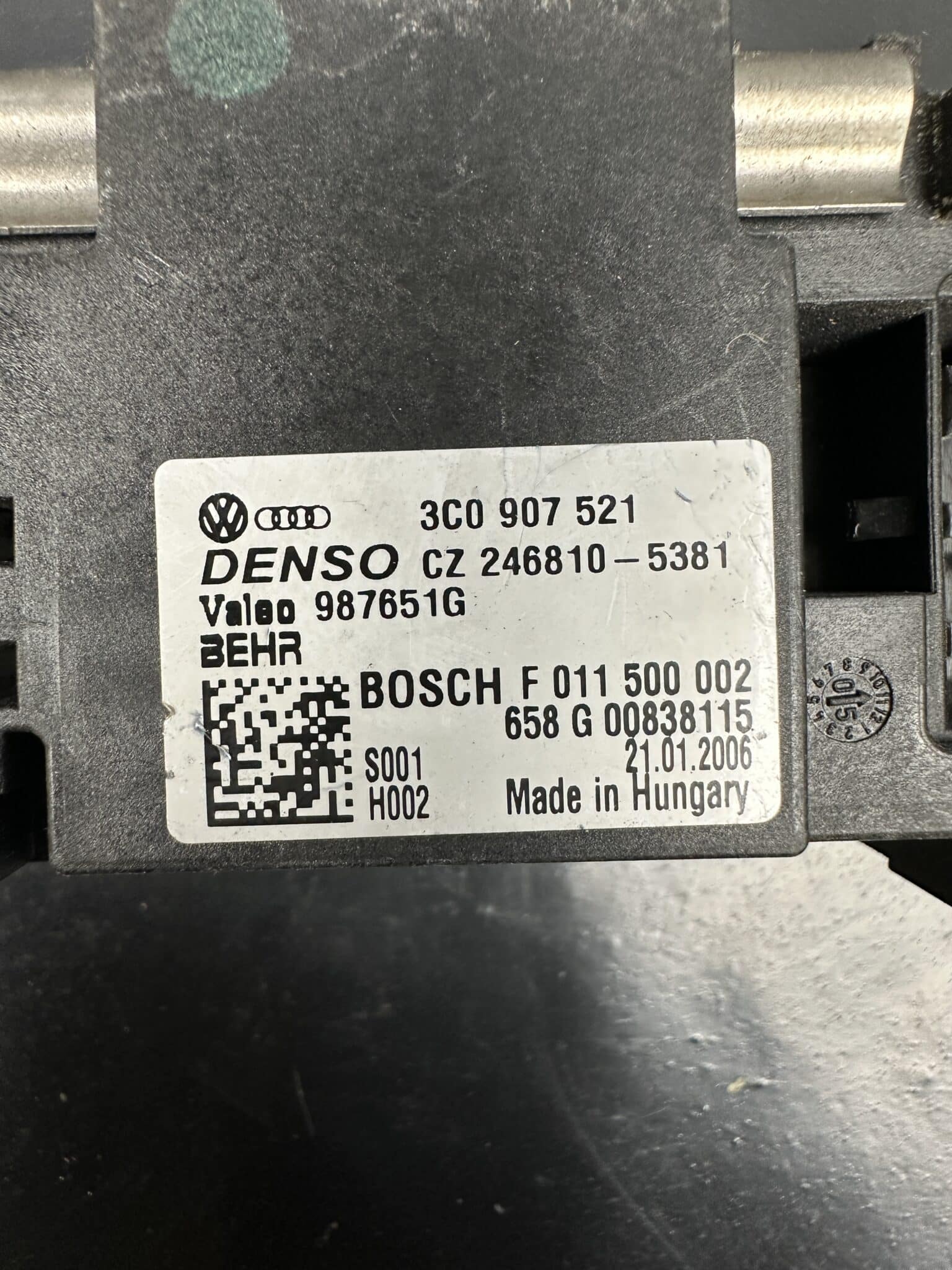 3C0 907 521 VW Passat B6 Golf 5 Odpor ventilátoru OEM Použité a Testované